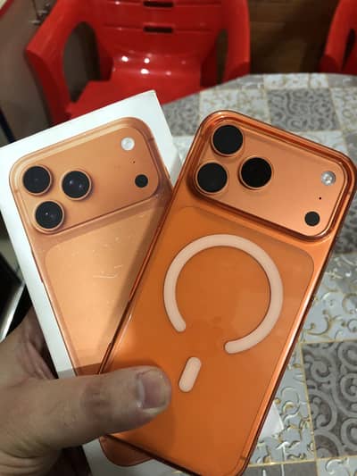iPhone 17 pro max orange colour 10/10 condition 8 cycle 100% health