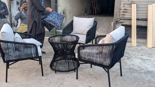 CAFE'S RESTAURANT OUTDOOR RATTAN ROPE FURNITURE AVAILABLE FOR SALE