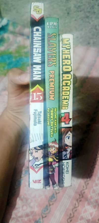 Anime Manga for Sale-CSM Vol 15 / MHA Vol 4 / Slayer Premimium VOL 1.