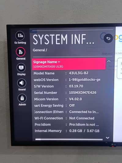 LG Gaming Monitor 43inch 4k