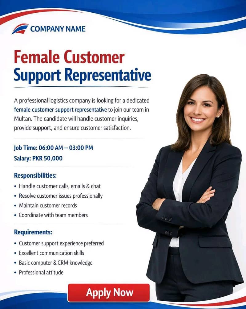Customer Support Representative (Female) 0