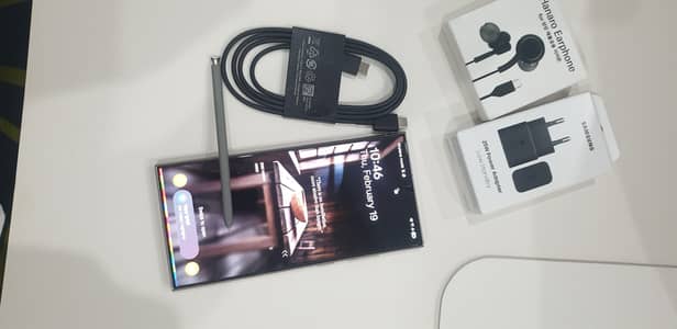 Samsung S24 Ultra , 60 days PTA period, original charger and earphones