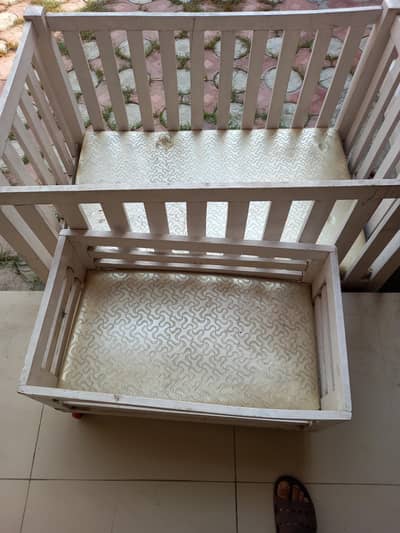 BABY COT | WOODEN BABY COT / BED 2 IN 1
