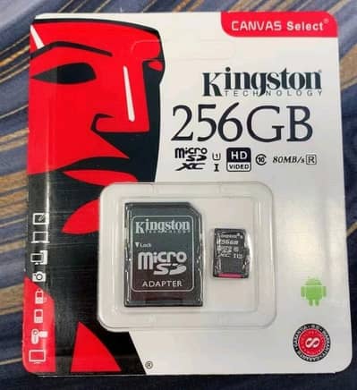 new kingston micro sd 256 gb memory card