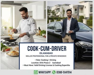 Driver cum Cook For home