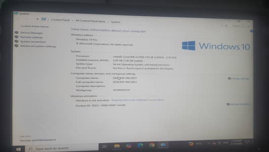 Cora i5 6th generation 8gp rem 256 rom ssd ha