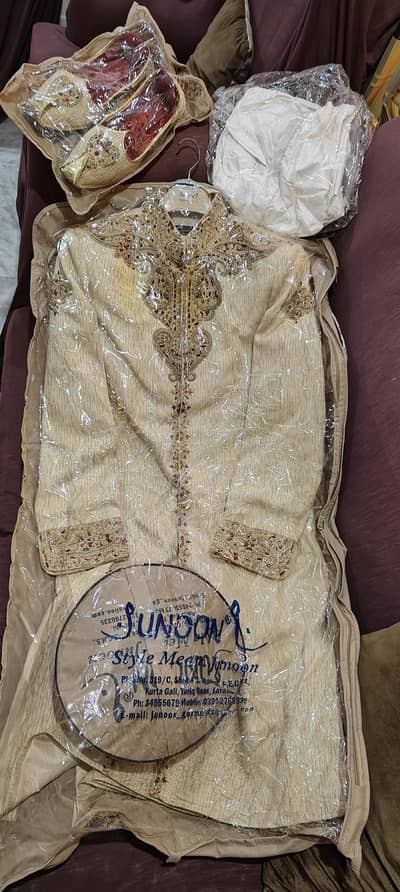 Groom Dulha Sherwani Medium with Turban Khoosa