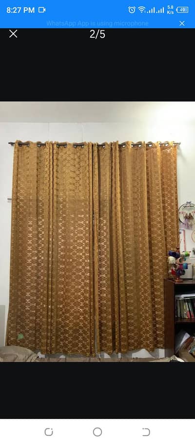 Two full broshia curtens