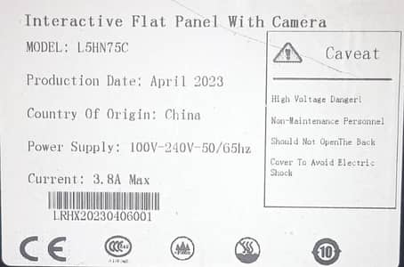 Large Smart Screen/Board 75 inches