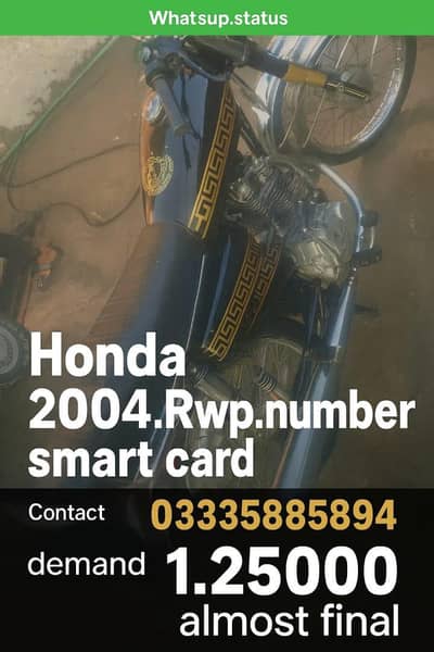 Honda 125 very good condition demand 1.25000
