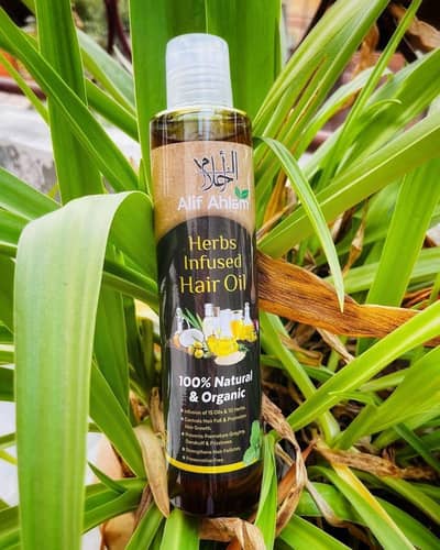 Alif Ahlam Herbs Infused Hair Oil - 100% Organic (No Preservatives)