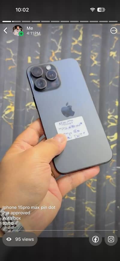 Iphone 15pro max pta approved pin dot