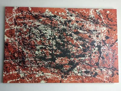 Large Abstract Oil Painting 36x24 [ Textured Handmade Wall Art]