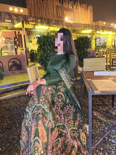 Mirror work lehanga choli