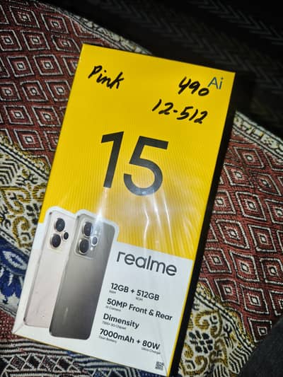 realme15 5g 12+14gb ram 512gb rom just open box 1 month use.