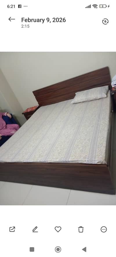 Bed and side tables for sale.