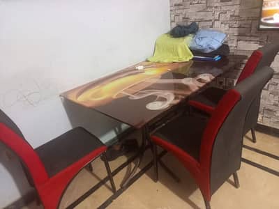 5 seater sofa set +  6 chair dining table
