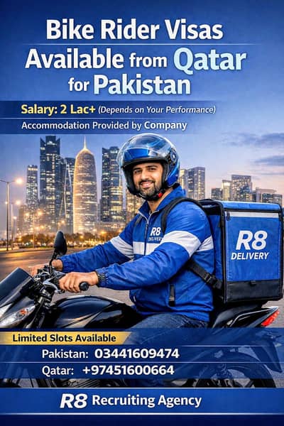 Delivery Bike Riders Required in Qatar
