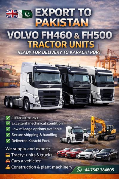  VOLVO FH460 & FH500 TRACTOR UNITS FOR EXPORT TO PAKISTAN