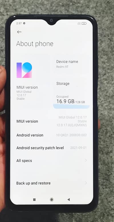 Redmi 9T 6/128 GB Official PTA Approved