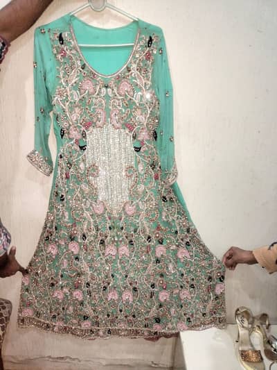 Elegant Mint Green Ensemble-Dress Sandels&bag