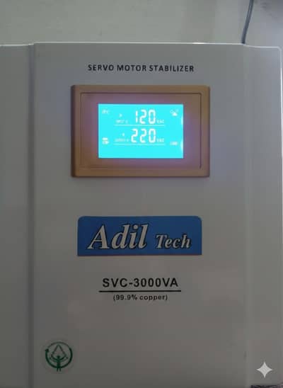 3000VA Servo Stabilizer (120v-250v) | 99.9% Copper for AC