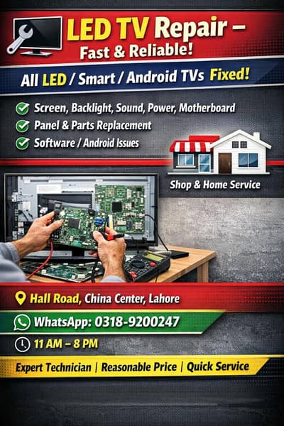 ZTR Electronic LED LCD tv Repairing service