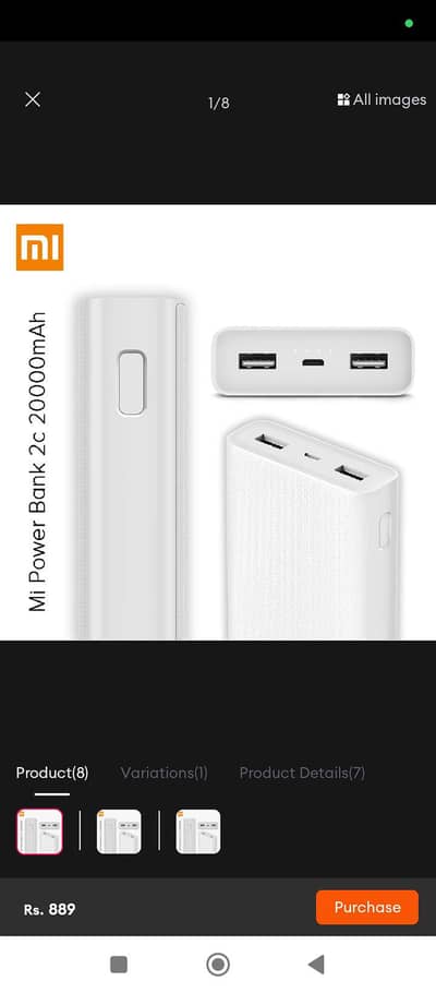 Mi power bank 20000mah battery