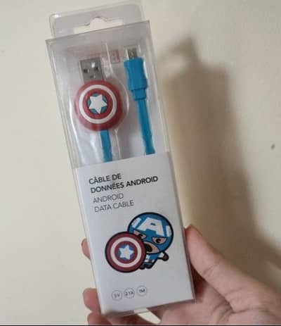 original miniso marvel micro usb android data cable 1M 2.1A