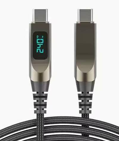 Ultra Fast 240w C to C  2M with power display 5A PD for Laptop n phone