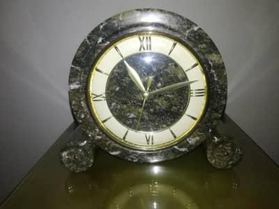 European Style Vintage Marble Table Clock Time Piece