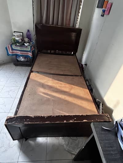 Single bed/side table/ double wardrobe