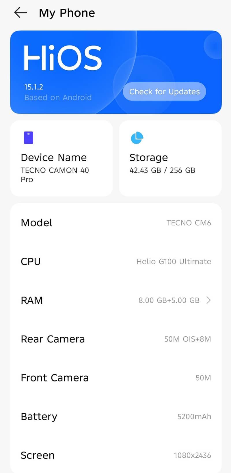 Techno Camon 40 pro 6