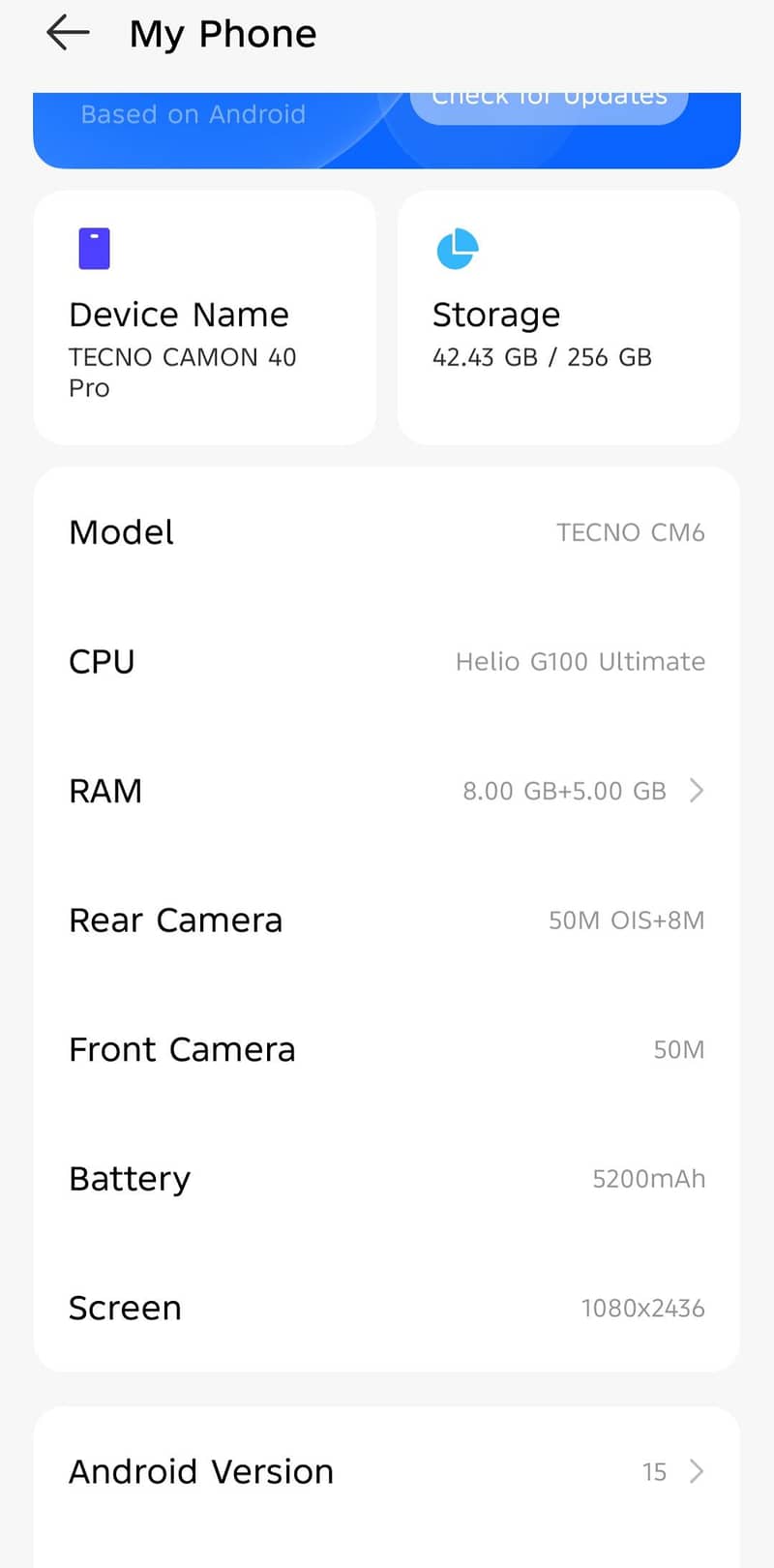 Techno Camon 40 pro 7