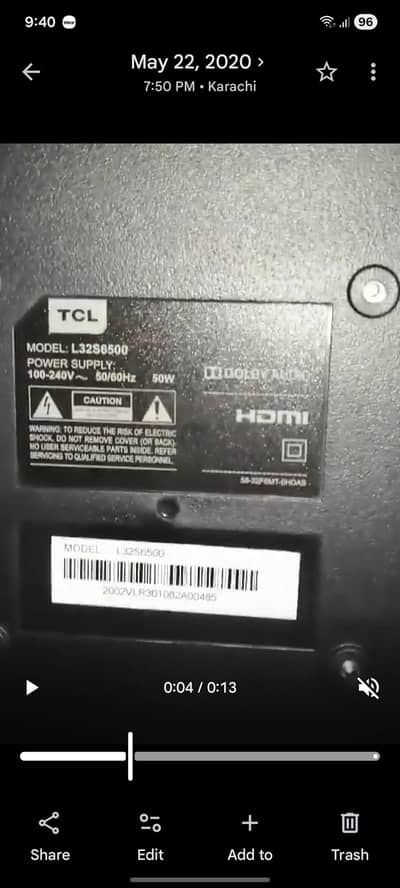 TCL smart LED tv 32 inch