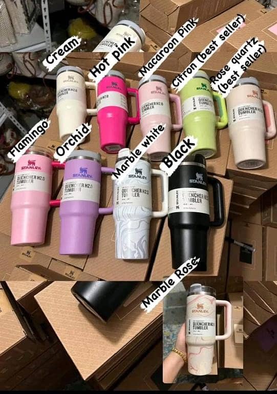 Tumbler Style 40oz Insulated Water Bottle | Leak-Proof Travel Flask with Straw & Stopper | Hot & Cold Gym Tumbler