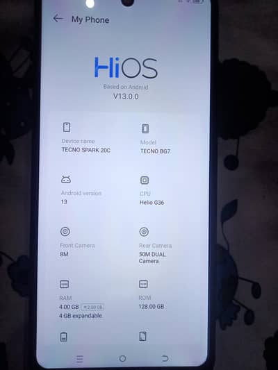 I am selling my phone  techno spark 20 C