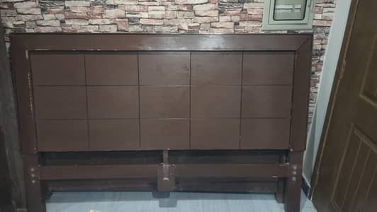 wooden bed for sale with 1 side table