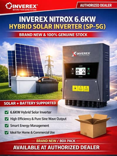 Inverex Nitrox 6.6KW Hybrid Solar Inverter SP-5G – Brand New