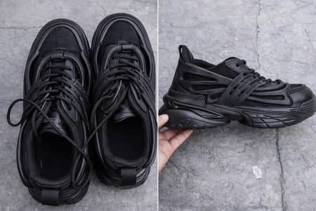 Black Chunky Sneakers – Trendy & Stylish | Excellent Condition size 9