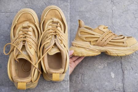 Camel Chunky Sneakers – Fashionable & Comfortable Good Condition size9