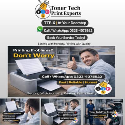 Laser Printer Repair Expert | Toner Refilling | Home Service