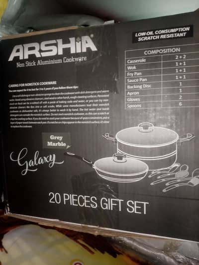 No stick aluminum cookware 20 piece