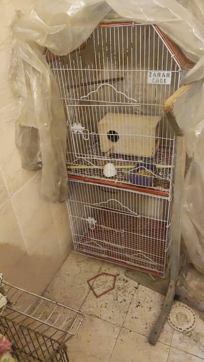 Assalamu o alikum bird 2 portion cage for sale
