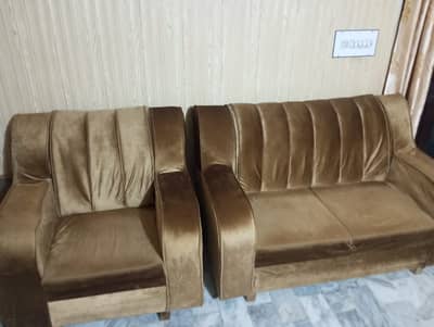 Golden Velvet 6-Seater Sofa