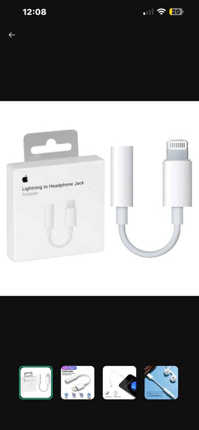 “Lightning to 3.5mm Headphone Jack Adapter – iPhone Audio Converter”