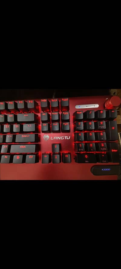 langtu k1000 pro mechanical keyboard with knob aluminium body front