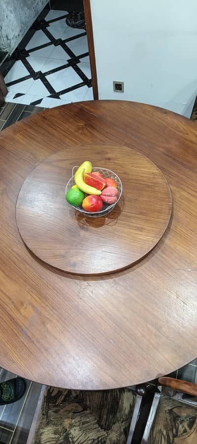 Wooden Table & 6 Chair Set – Strong & Good Condition