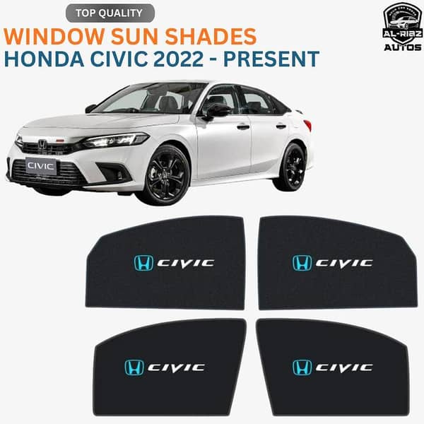 Honda Civic 2022 - 2026 Window Sun Shade | Premium UV Protection & Heat Shield | Privacy Glare Reducer