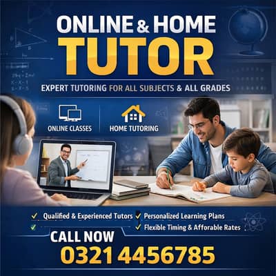 Experienced Online & Home Tutor Available – All Subjects